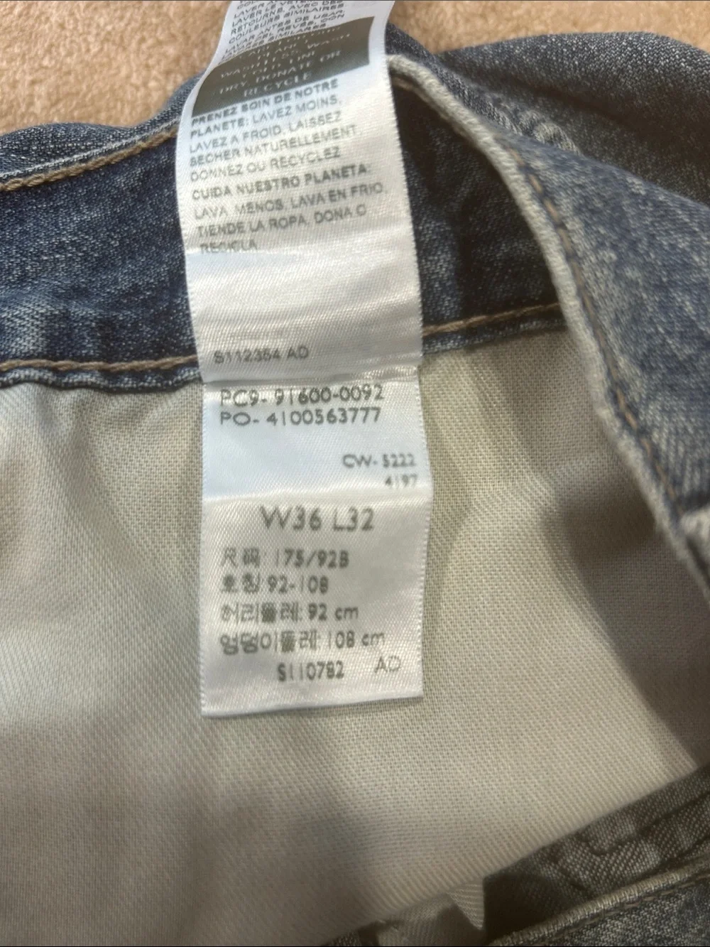 Signature Levi Strauss Carpenter mens Jeans 36x31.5  Workwear Baggy Utility blue